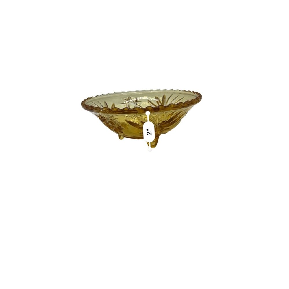 Amber Footed Ornate Candy Dish - Picture 7 of 8